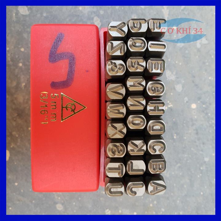Bộ đục chữ đóng chữ 5mm - xuôi loại tốt