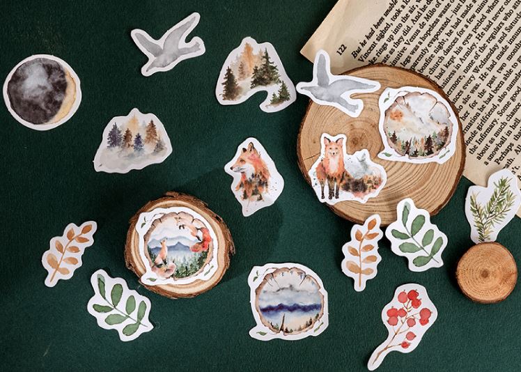 Bộ 46 Sticker Con Vật Hàn Quốc dán trang trí E48