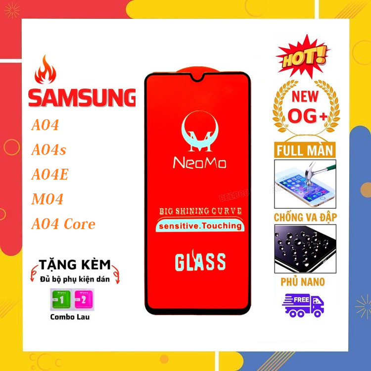 Kính cường lực samsung a04 a04s a04 core a04e m04 full màn full keo trong suốt