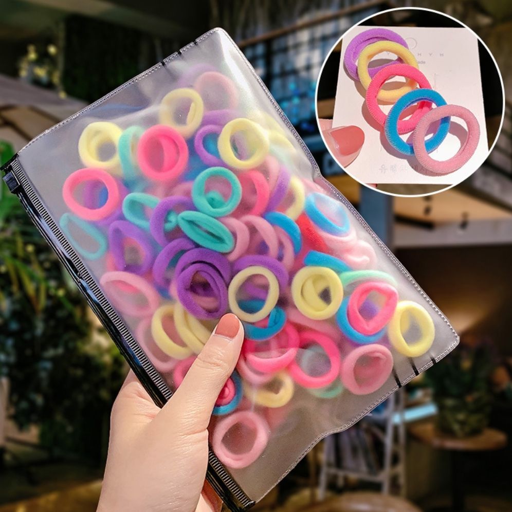 Túi 100 cột tóc màu pastel