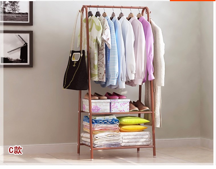 Kệ Treo Quần Áo Hình Chữ A Nhỏ Gọn Tiện Lợi Phù Hợp Với Mọi Không Gian Khung Sắt Tĩnh Điện (giao mẫu ngẫu nhiên)