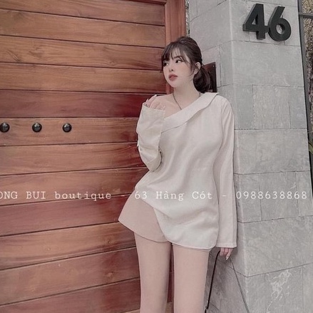 [ẢNH THẬT] ÁO SƠMI GU LỆCH VAI KHUY SƯỜN