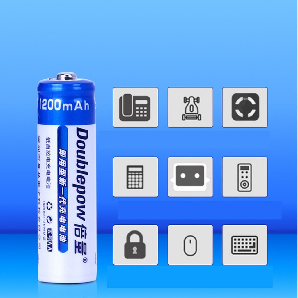 Bộ pin tiểu sạc Doublepow AA 800mAh