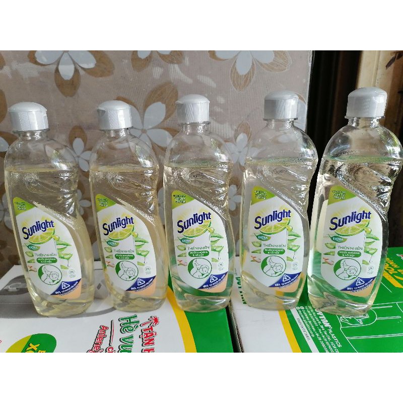 3 Chai Nước rửa chén Sunlight Thiên Nhiên 370g