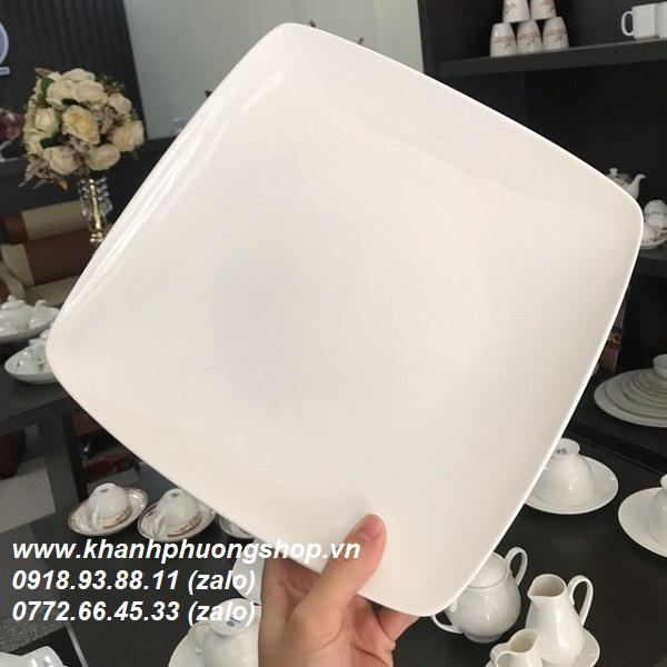dĩa sứ vuông sứ Minh Long - dĩa sứ vuông