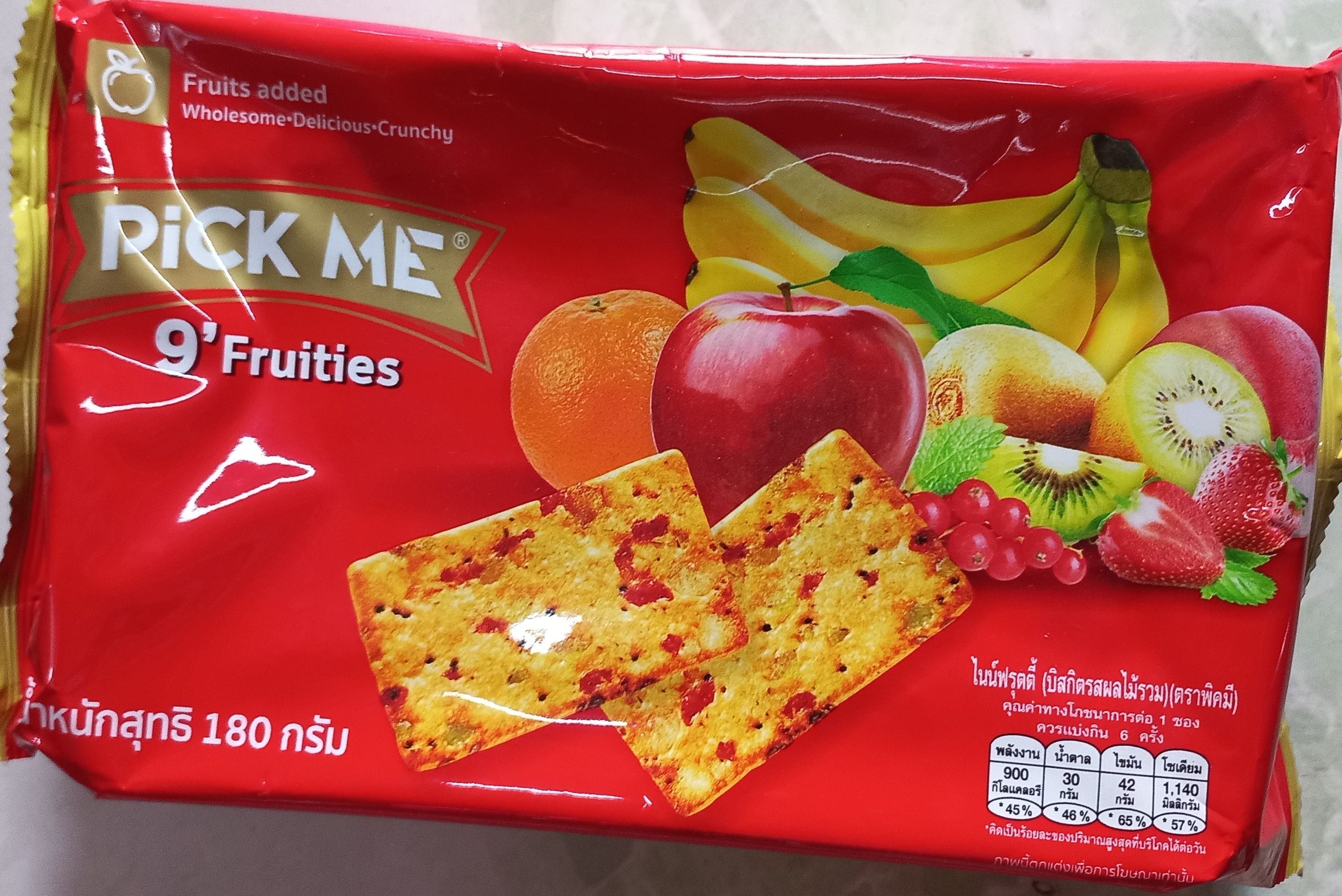 Bánh ăn kiêng trái cây pick me thái lan 180g