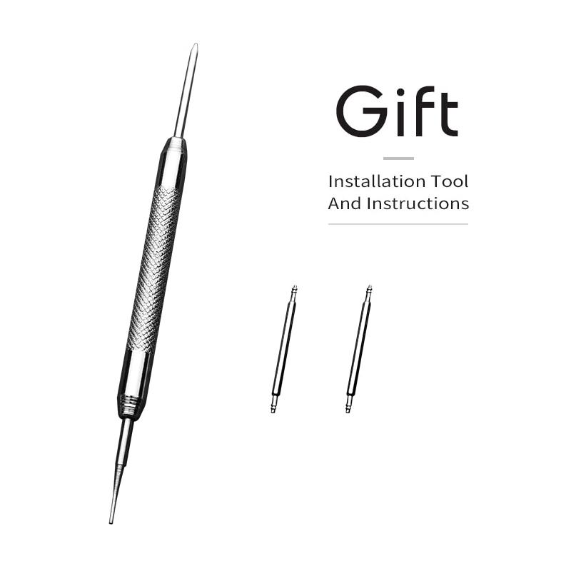 Dây da đồng hồ làm từ da bò thật Size 22mm
