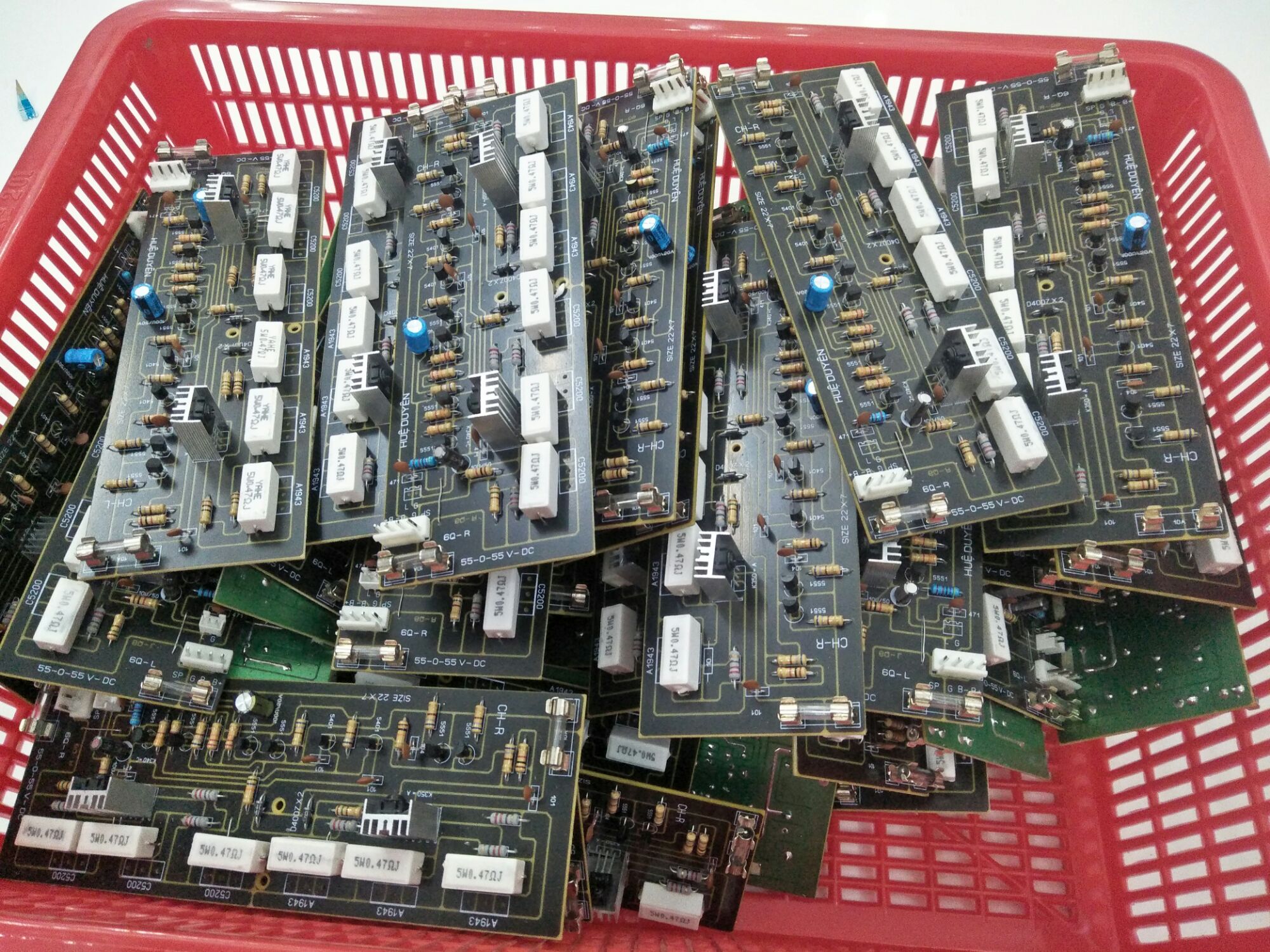Cặp bo công suất 12 sò 2 kênh sợi thuỷ tinh