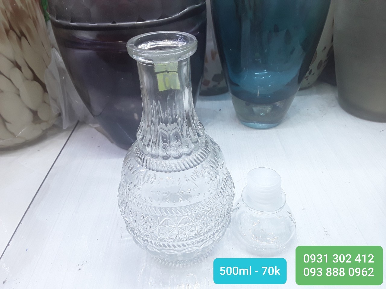 [HCM]Chai thủy tinh đựng ruou size 250ml - 500ml