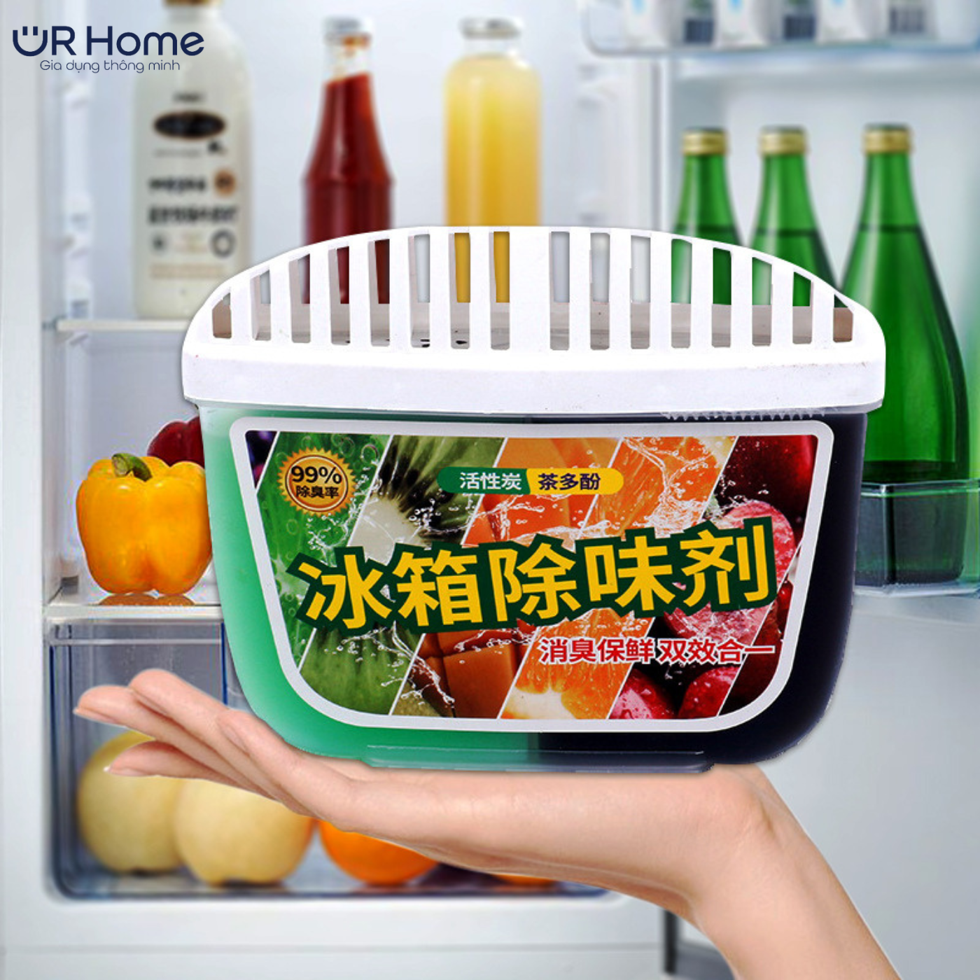 Coconut Shell activated carbon refrigerator deodorant container, green tea for long use