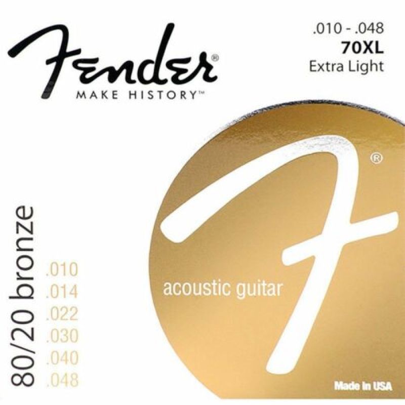 Dây Đàn Guitar Acoustic - Fender 70XL 80/20 Bronze Extra Light