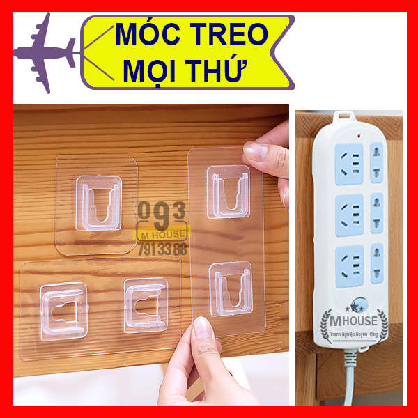 Miếng dán đôi chữ u t dán tường móc treo đồ dán gắn tường
