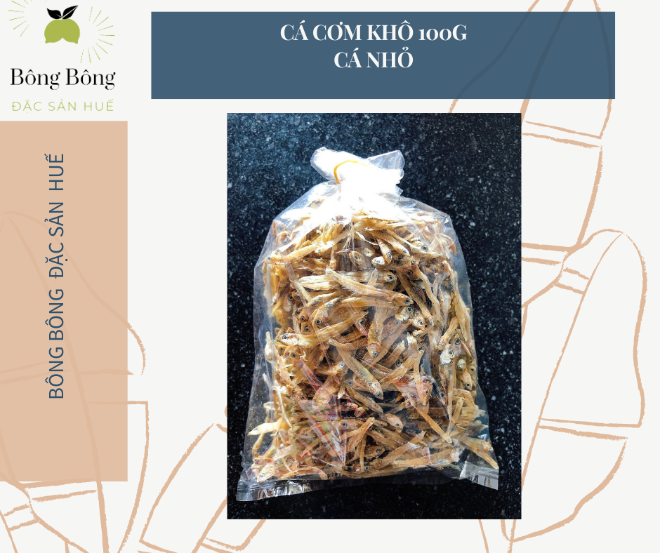 100 GRAM CÁ CƠM KHÔ - ĐẶC SẢN HUẾ BÔNG BÔNG