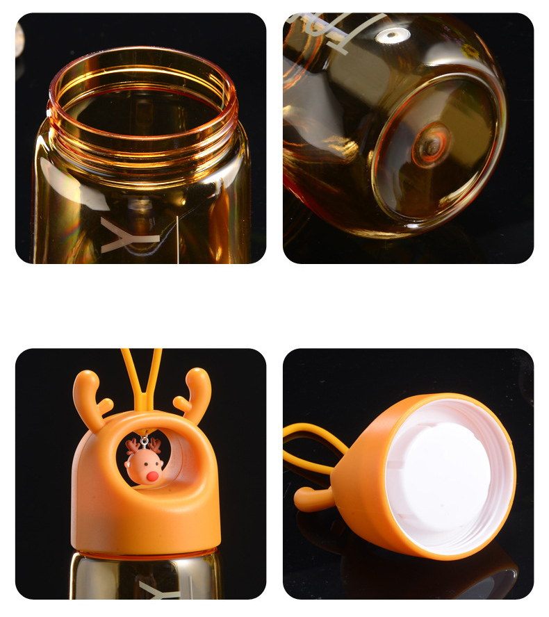 Bình nước 480ml hình thú có chuông