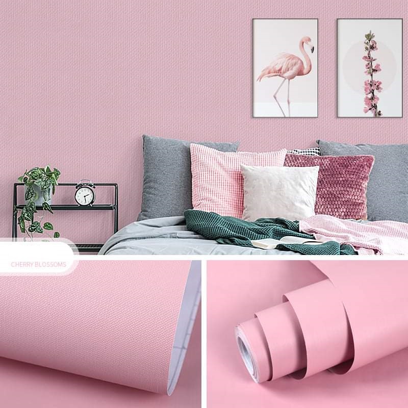 Cuộn 10m giấy dán tường Pastel vân nhám có keo sẵn.