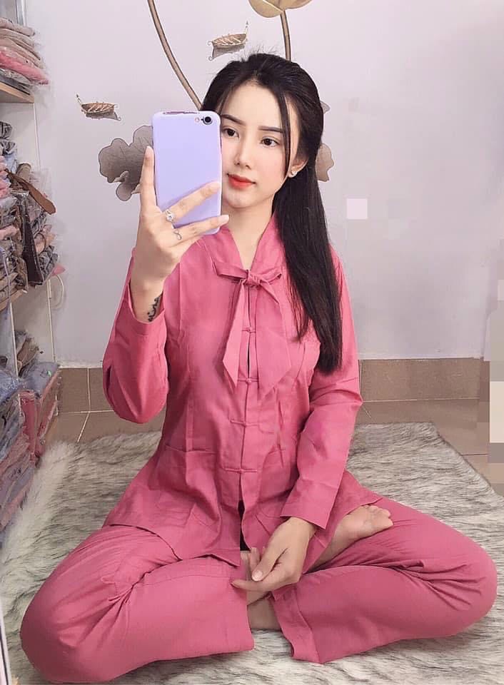 bộ đồ lam mẫu la hán nơ