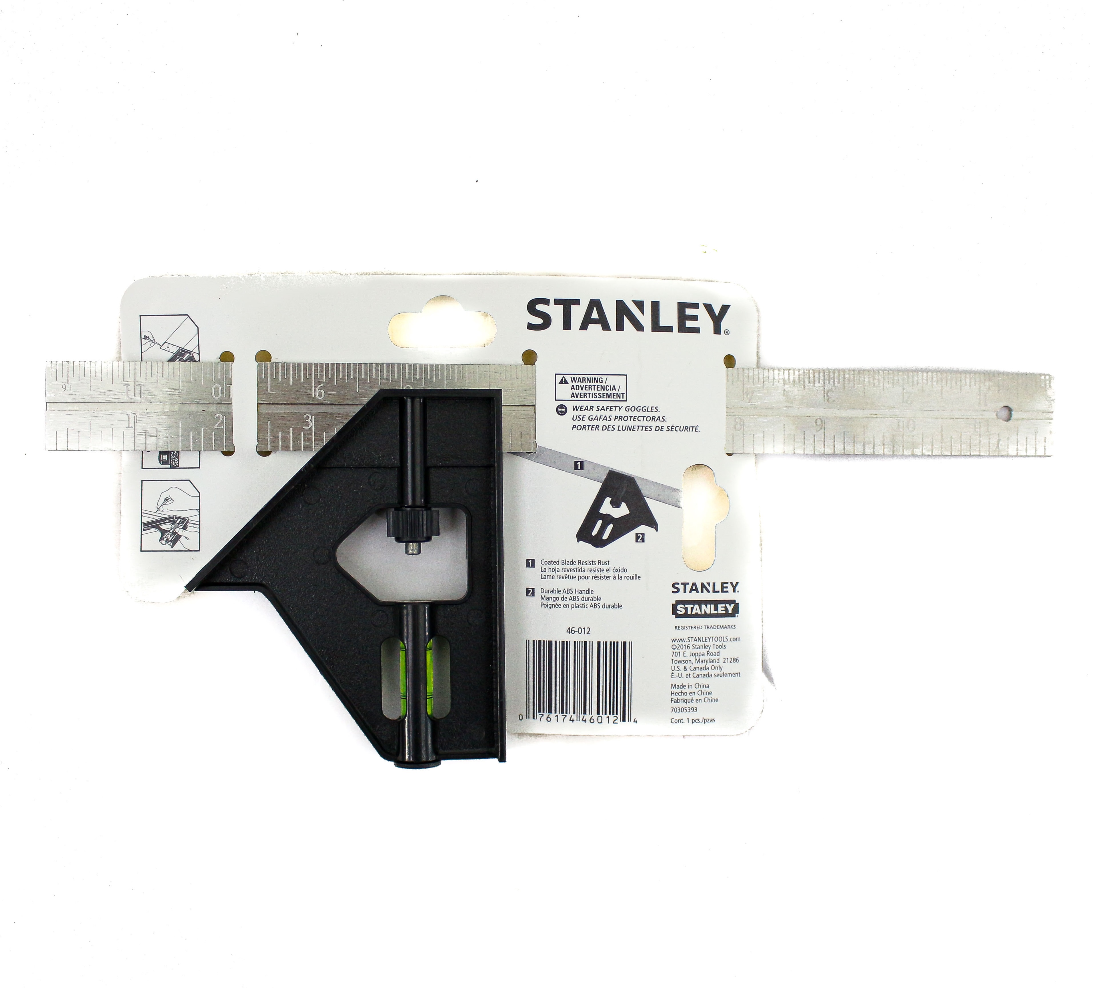 Thước eke thủy 12 inch cán nhựa Stanley 46-012