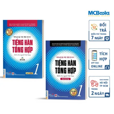 Combo Tiếng Hàn Tổng Hợp Dành Cho Người Việt Nam Sơ Cấp 1 Bản 4 Màu - MCBooks