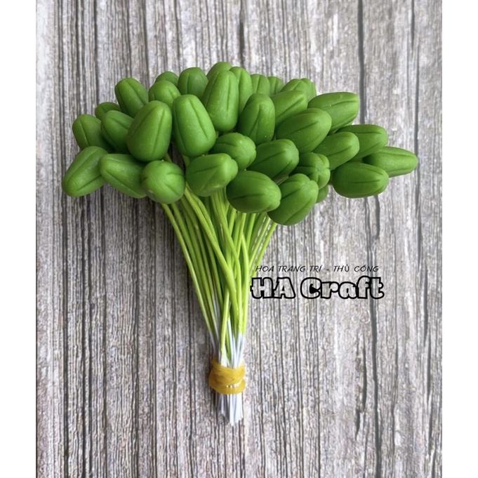 Nụ hoa mai đào làm hoa handmade S0308