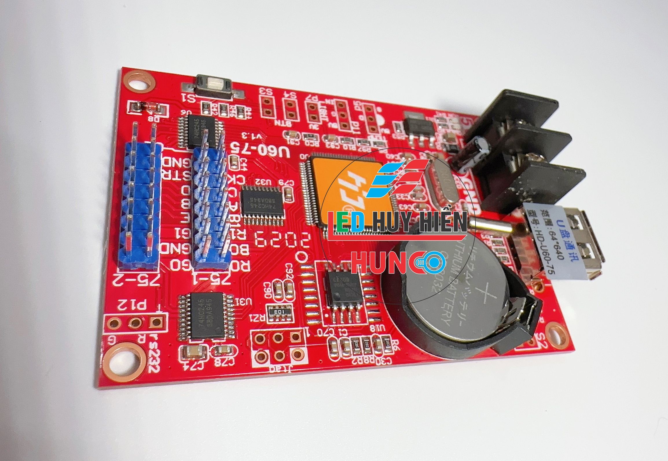 Card HD U60-75 (USB) hỗ trợ 2 tầng module led fullcolor