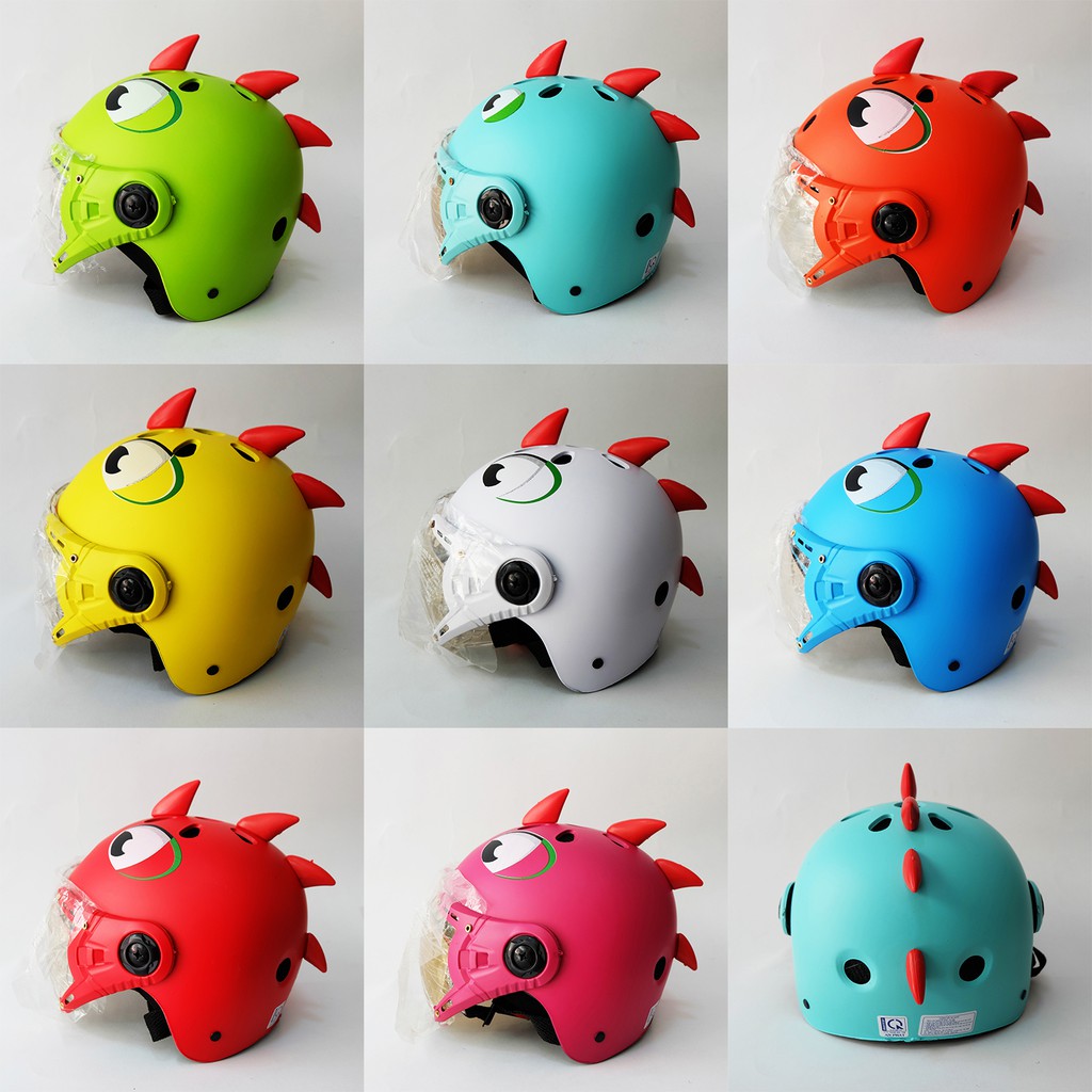 Mũ bảo hiểm trẻ em khủng long kính