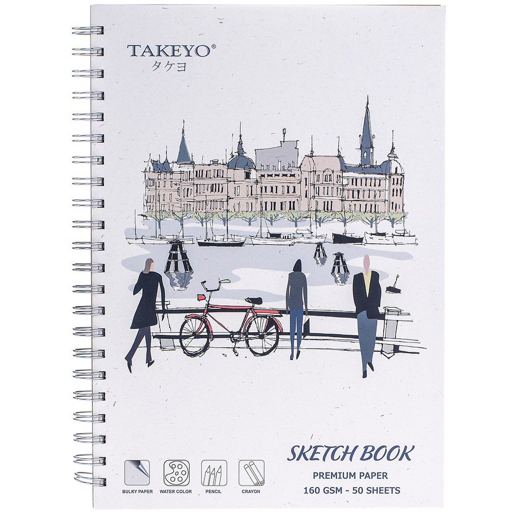 Vỡ vẽ lò xo Takeyo A4-8524-50 tờ (21X30cm)