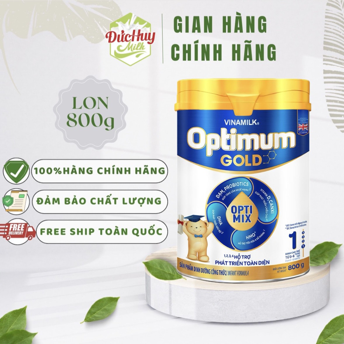 Sữa bột Vinamilk Optimum gold 1 OPTIMIX 800g Mới