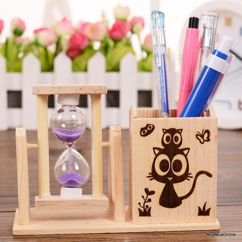Đồng Hồ Cát Có Hộp Đựng Bút