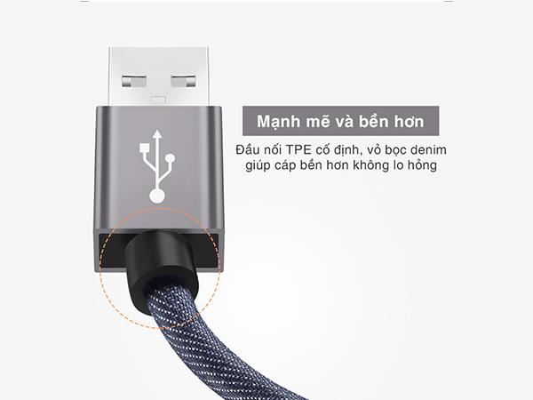 Cáp Sạc Lightning Bagi Bọc Da Tiêu Chuẩn MFI