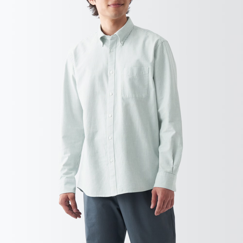 Áo Sơ Mi Oxford Cổ Cài Nút MUJI