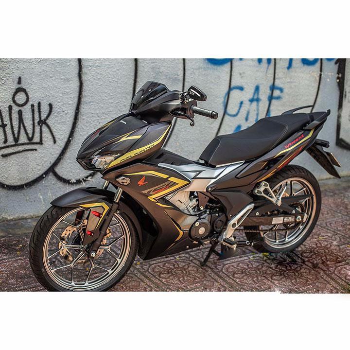 Tem trùm xe máy Winner X độ đen chỉ vàng - Tem xe máy thiết kế theo yêu cầu - Tem trùm độ winner X rẻ đẹp