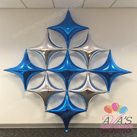 Set 2 cái Bóng kiếng sao 4 cánh trang trí size 25cm