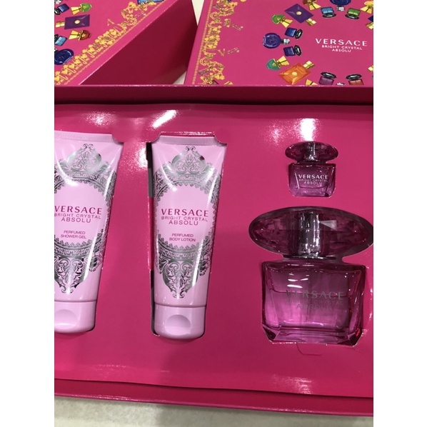 Bộ set Versace Bright Crystal Absolu EDP 90ml (gồm 4 món như hình)