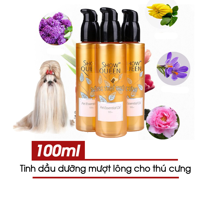 Tinh dầu show queen dưỡng lông thơm lâu khử mùi cho thú cưng -