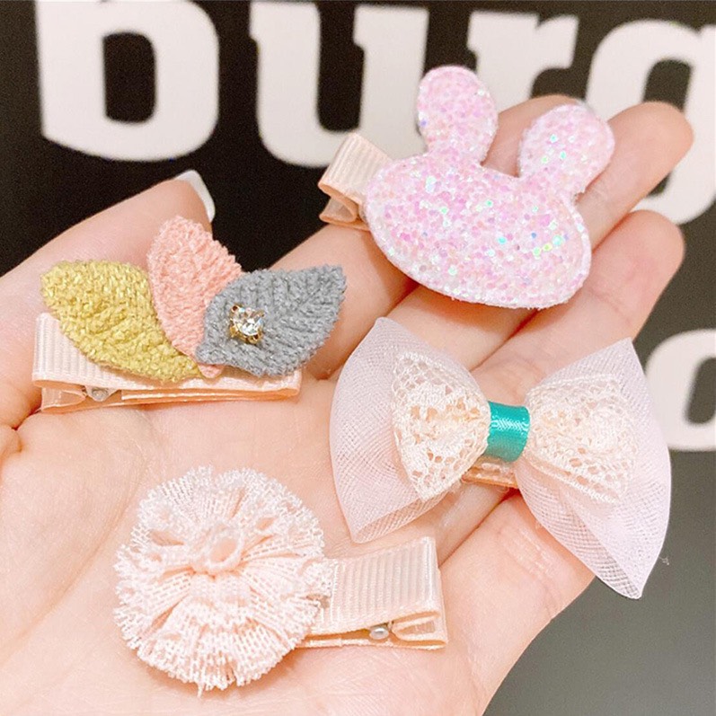 Set 4 Kẹp Tóc Đáng Yêu Cho Bé Gái