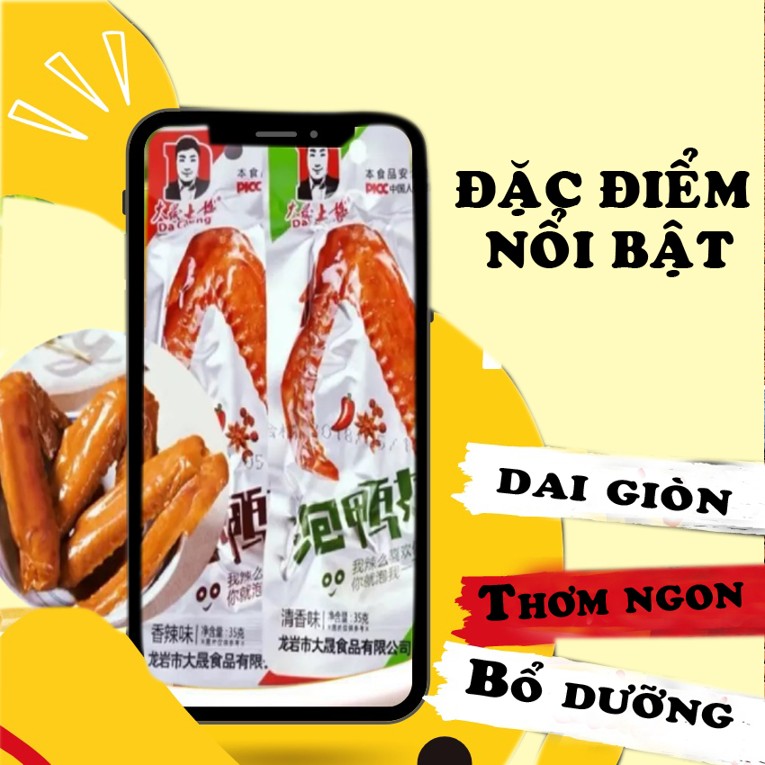 Combo 20 Cánh vịt cay Loại to 35 gam siêu ngon