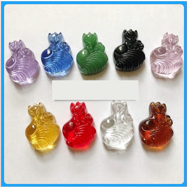 Dây chuyền hồ ly thạch anh 9 đuôi ( nhiều màu)