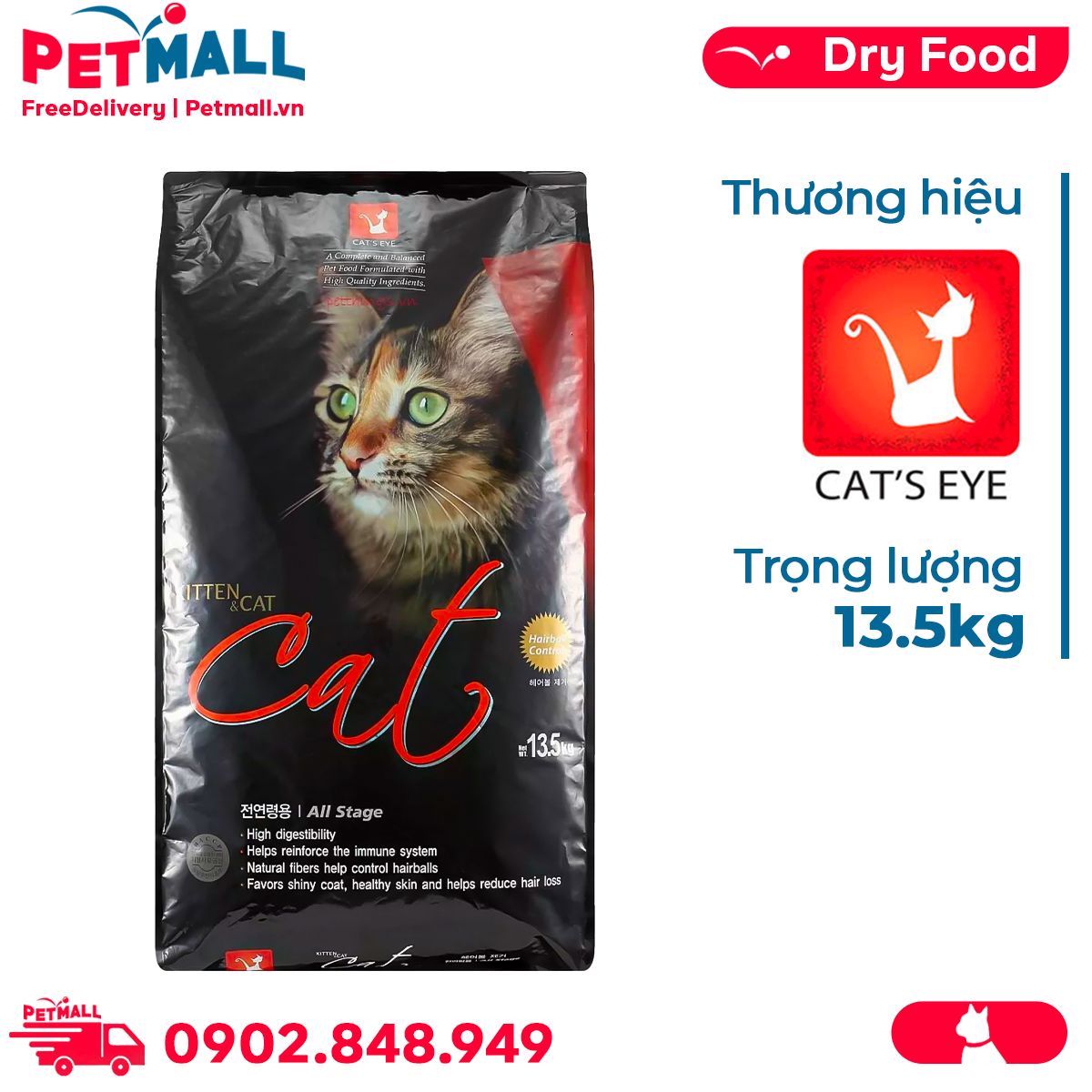 13.5KG - Thức ăn mèo CAT EYE Petmall
