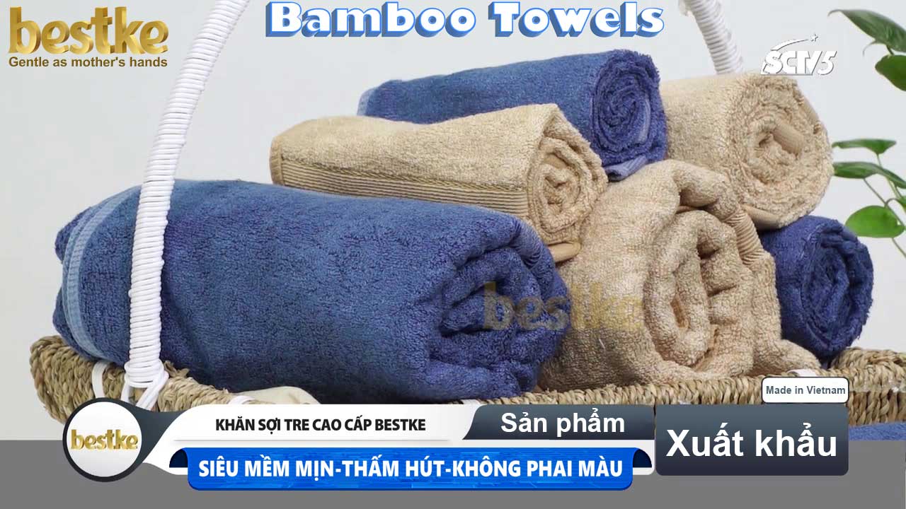 Khăn sợi tre, khăn mặt bamboo bestke
