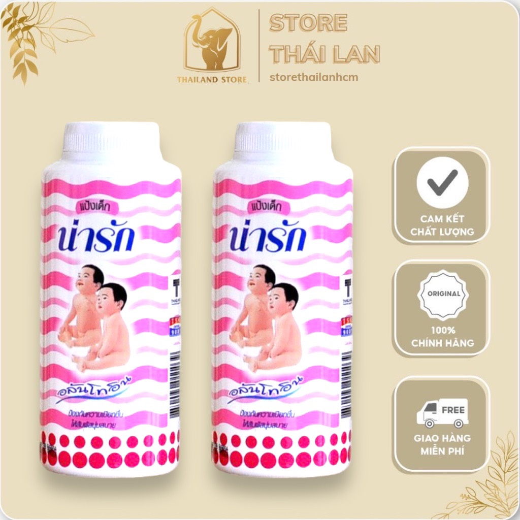 Phấn rôm 2 em bé narak 25g thái lan