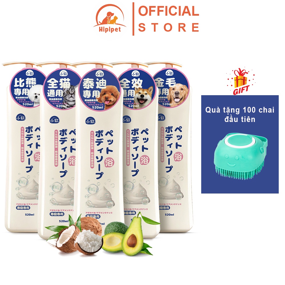 Sữa tắm cho chó mèo suôn mềm Spa Hipipet công thức từ Nhật ngăn ngừa bọ