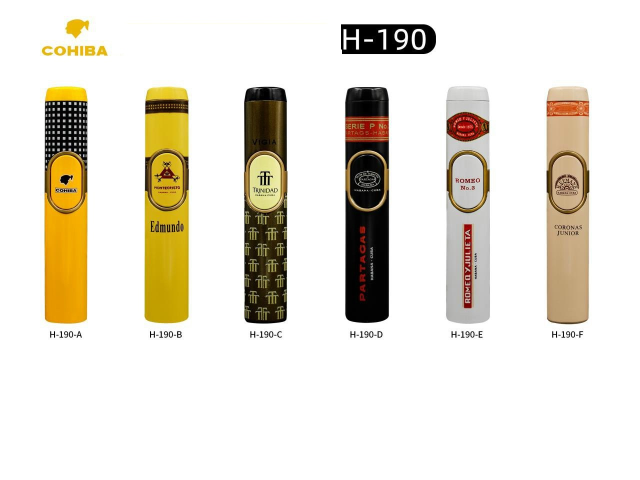 Bật lửa khò 1 tia Cohiba H-190 có ô quan sát dung lượng gas, nhiều màu