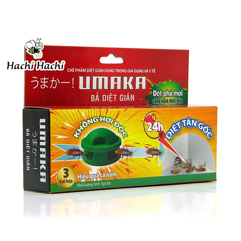 Bả diệt gián Umaka hộp 3 viên - Hachi Hachi Japan Shop