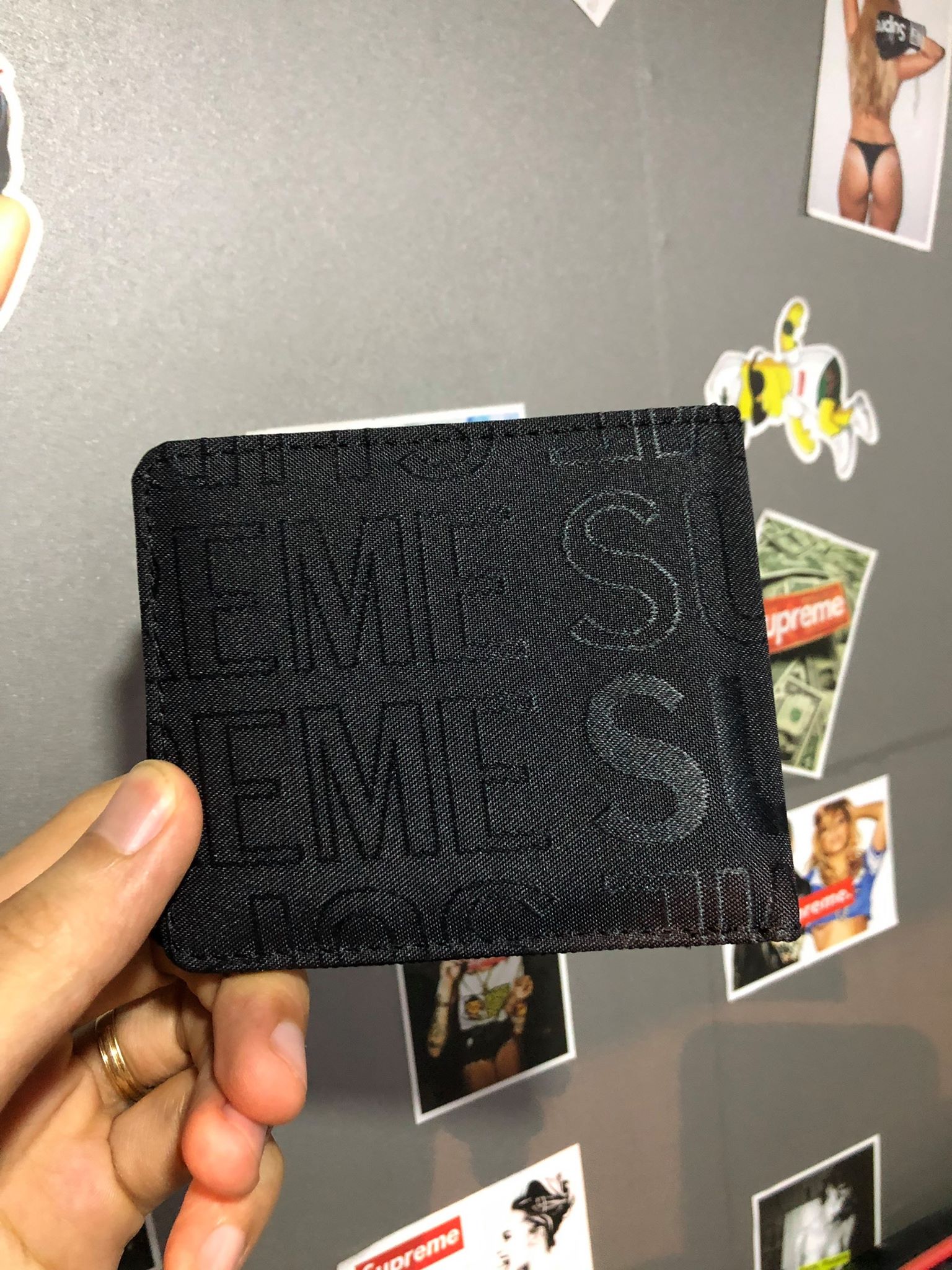 [Full Box] Ví Gập Supreme Box Logo Chìm Wallet