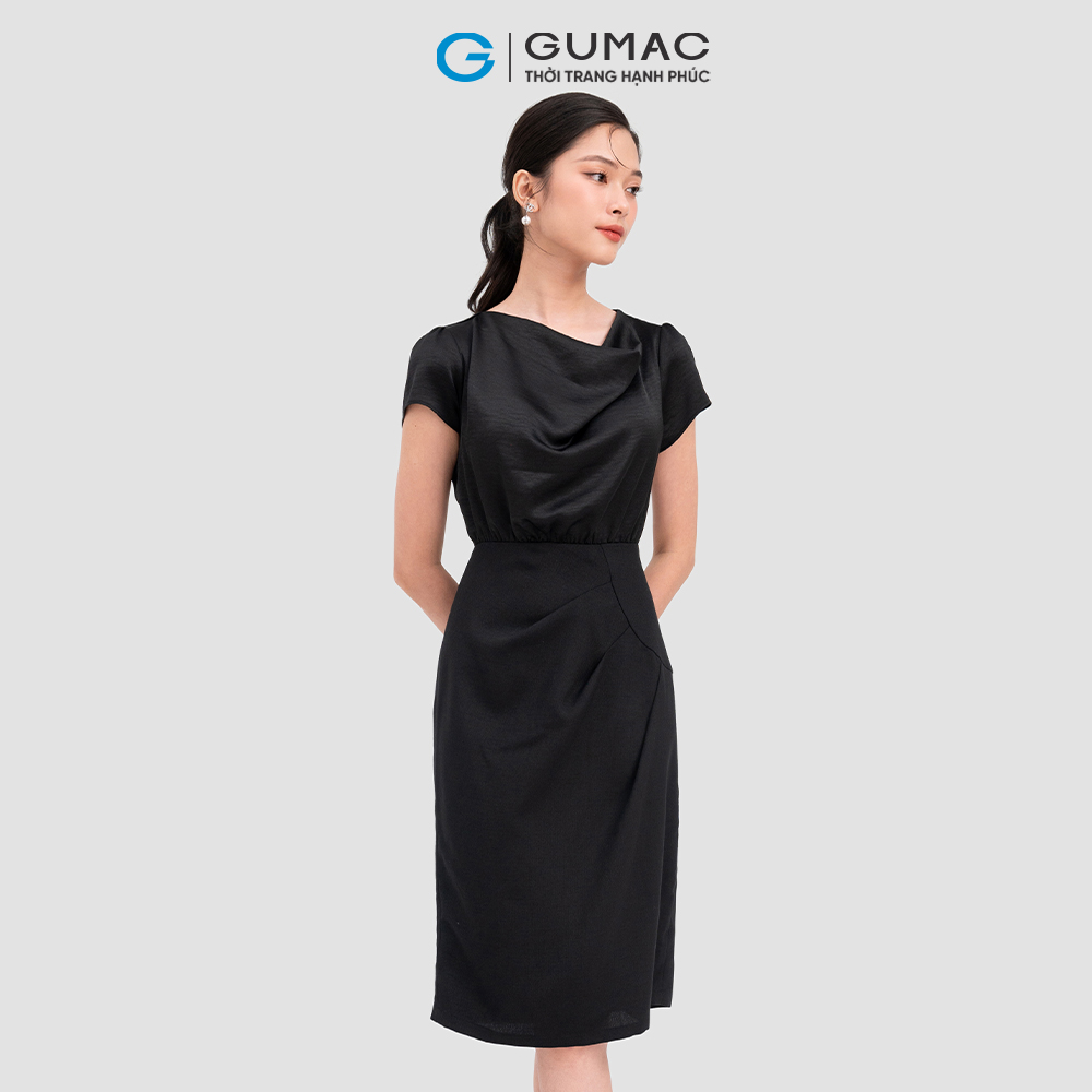 Đầm cổ đổ thời trang GUMAC DC11069