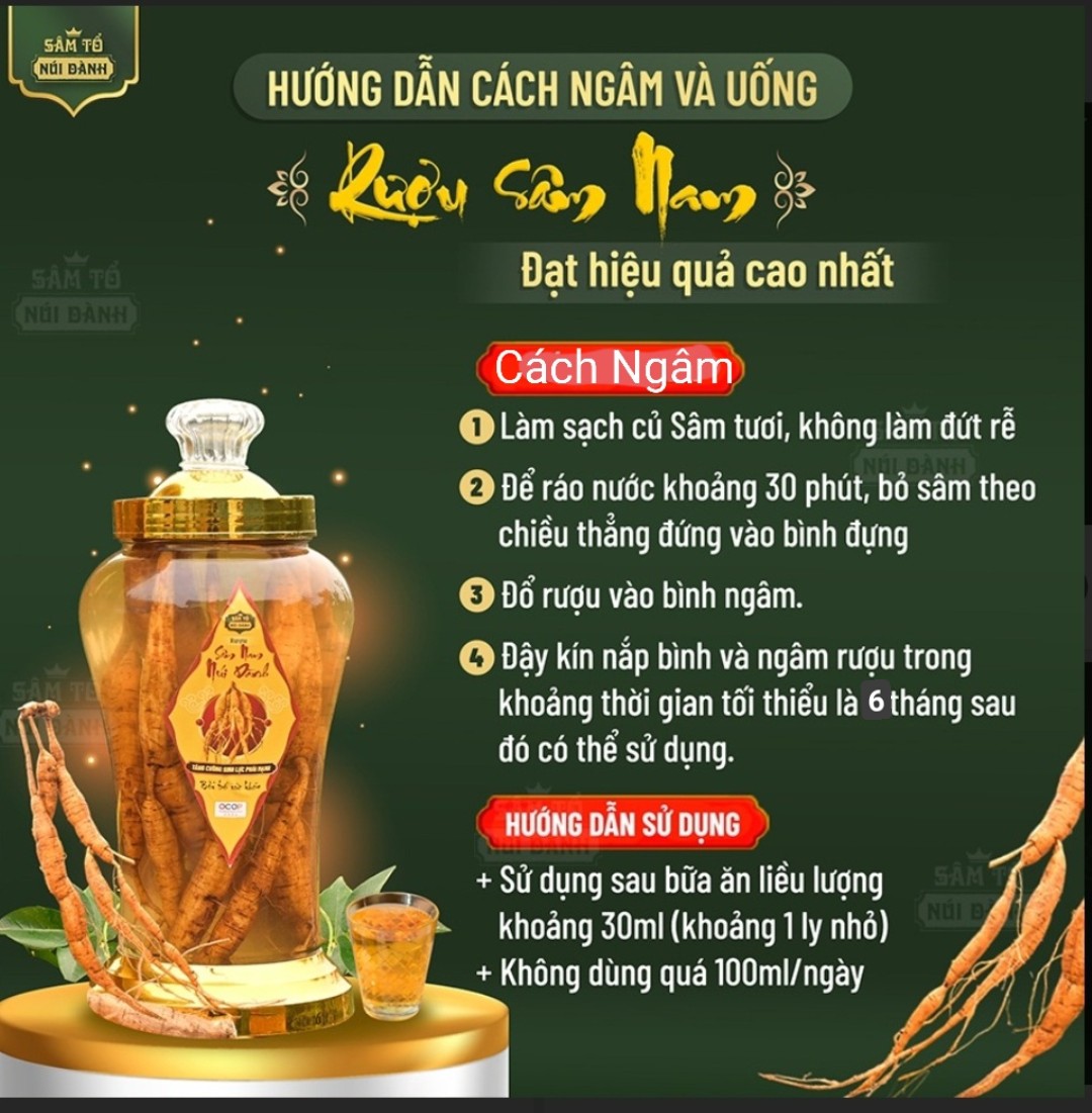 Củ Sâm Nam núi Dành 7 năm tuổi tươi 1kg - Sâm Tổ núi Dành