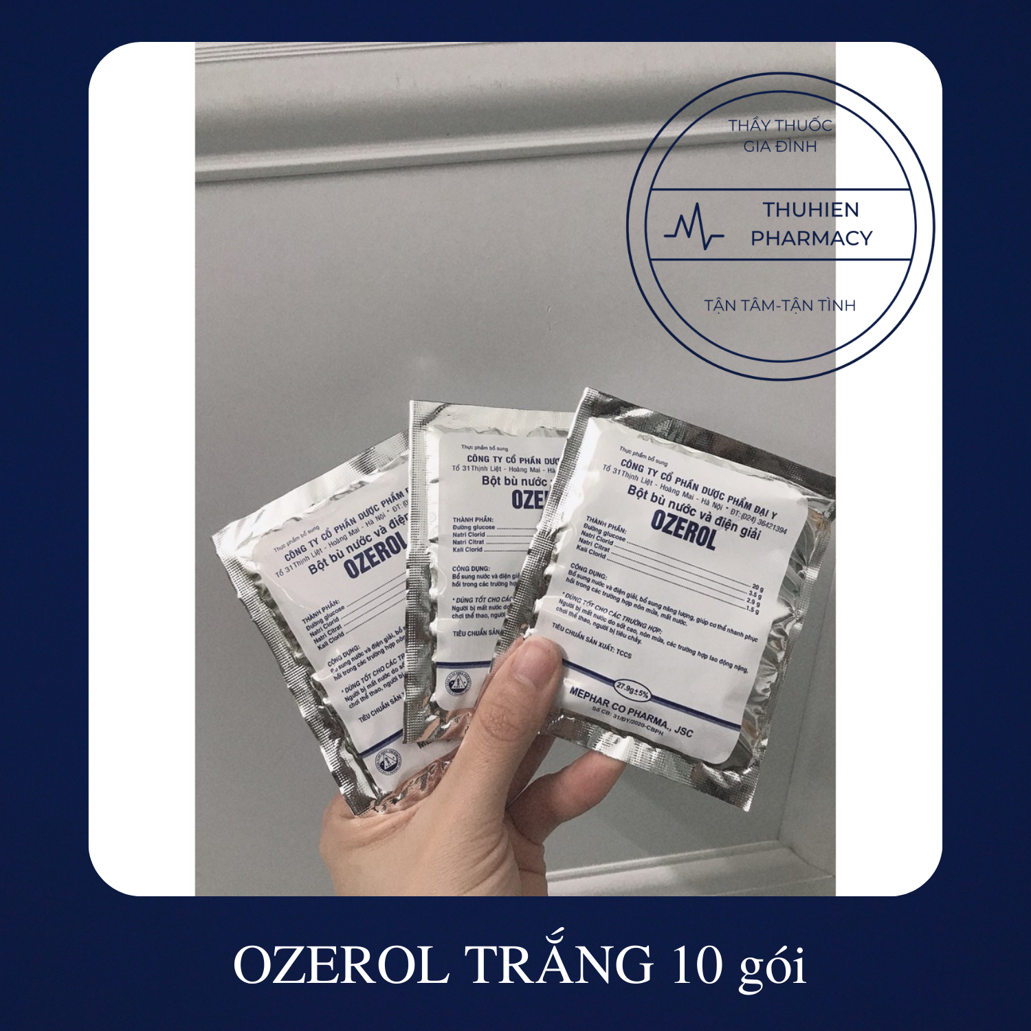 OZEROL trắng Á Châu 20,5g (Oresol trắng) - Bột bù nước và điện giải