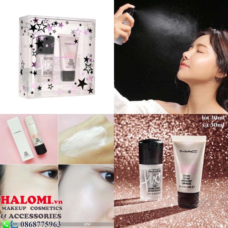Set Kem Lót Và Xịt Khoáng Mac HALOMI STORE