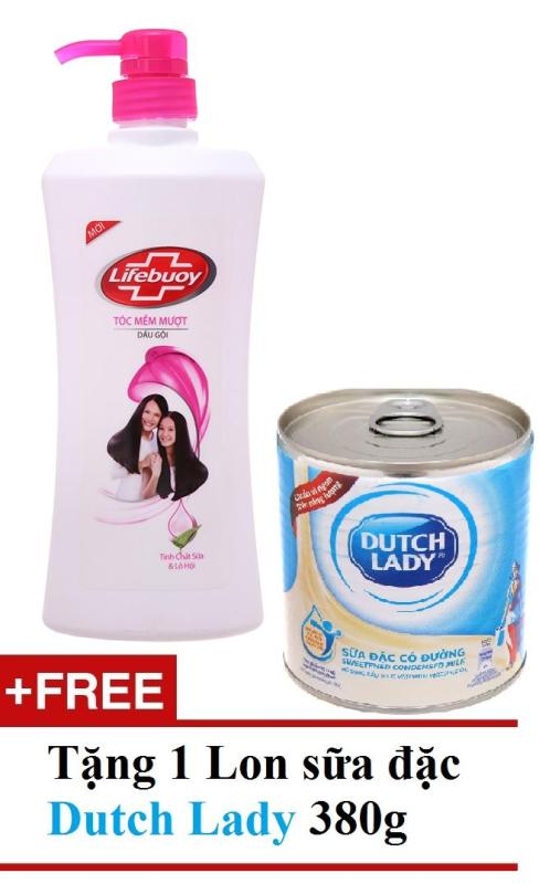 Dầu gội Lifebuoy tóc mềm mượt 640g TẶNG 1 lon sữa đặc Cô Gái Hà Lan 380g cao cấp