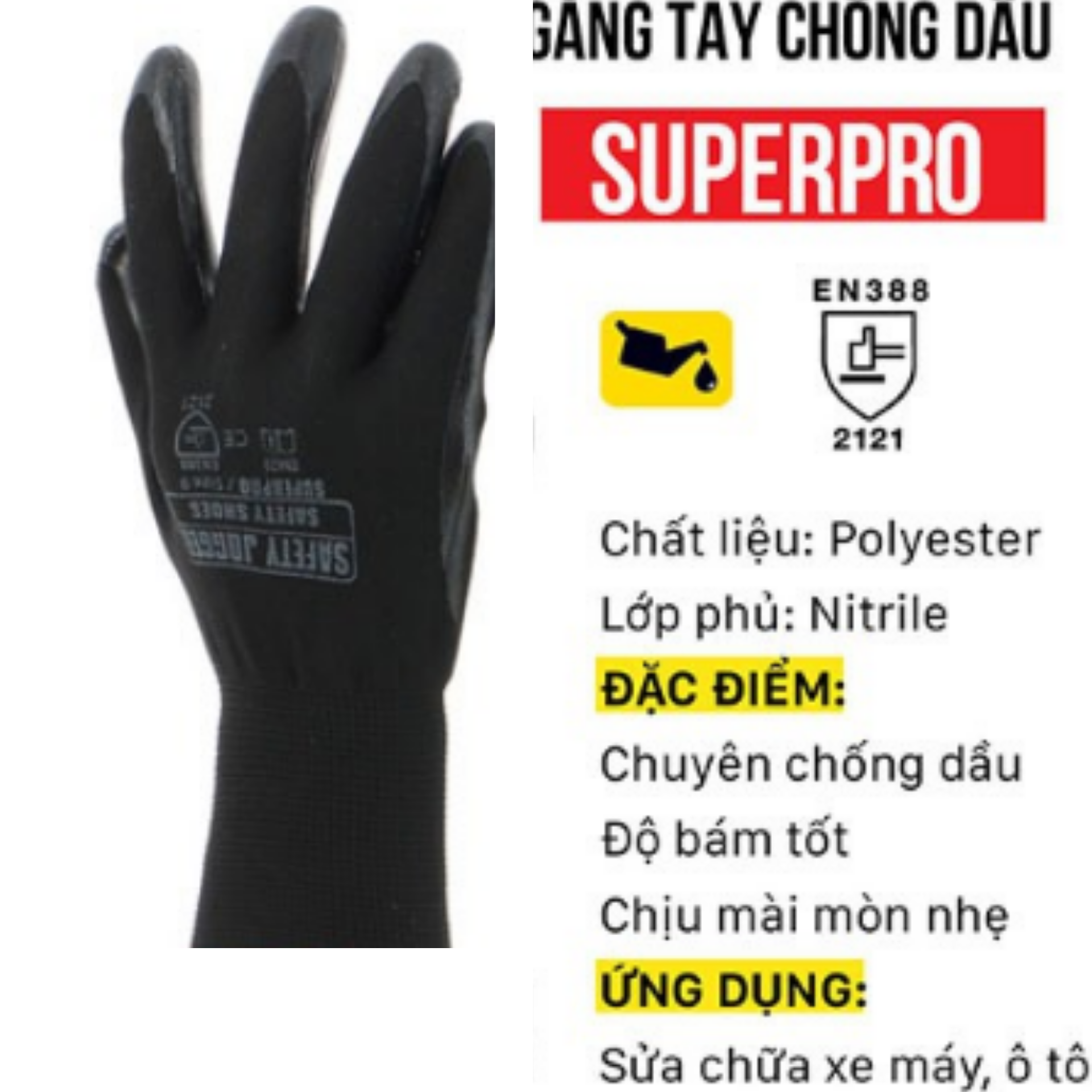 GĂNG TAY CHỐNG DẦU JOGGER SUPERPRO